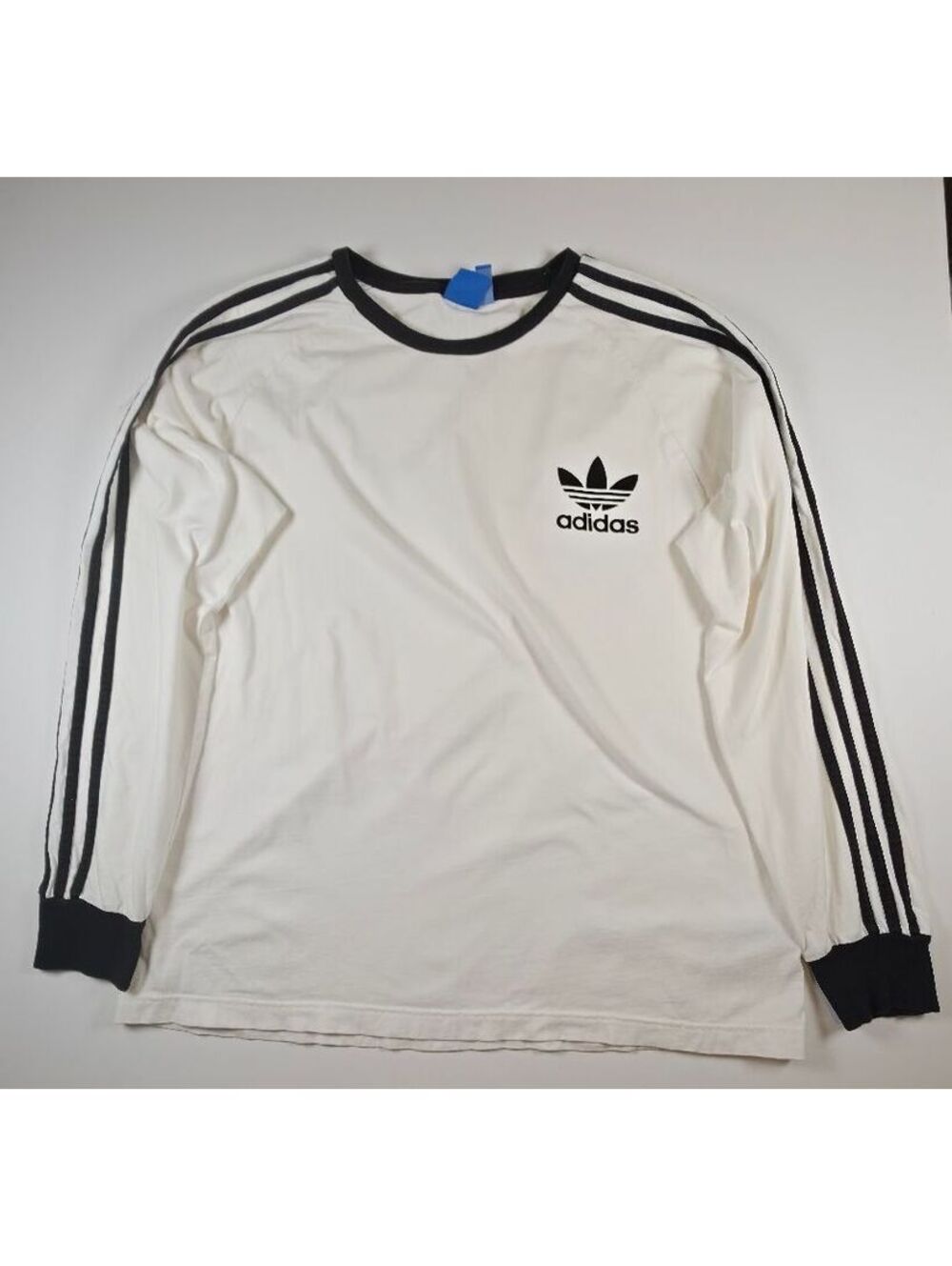Adidas Originals Trefoil 3 Stripe White Black Long Sleeve Shirt Men’s XL